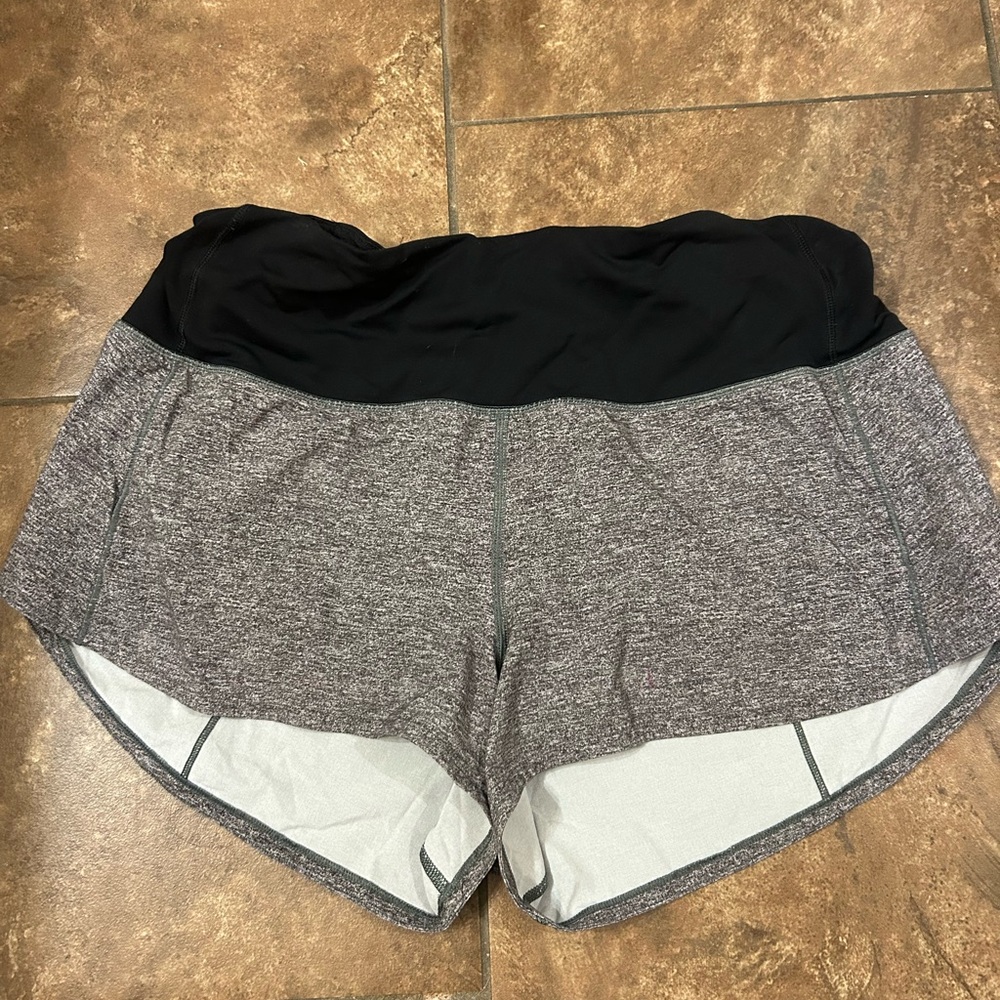 lululemon athletica Black and Gray Athletic Shorts